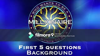 Who Wants to be a Millionaire Classic Soundtrack First 5 Questions [upl. by Helena]