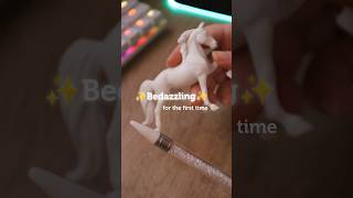 Bedazzling a Breyer Stablemate Horse 🐎 diy bedazzled [upl. by Tlok]