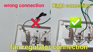 Fan regulator connection fan regulator connection [upl. by Burhans]