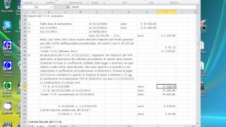 Calcolo TFR con Excel [upl. by Persson20]