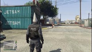 How to get noosepolice outfit in GTA 5 online 157 Husky70 PS4 job [upl. by Onairotciv]