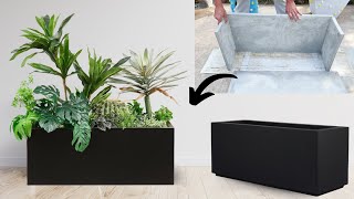 DIY Long Rectangular Cement Planter Box for a Stylish Garden [upl. by Dirtsa31]