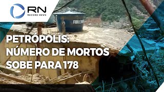 Petrópolis número de mortos em tragédia sobe para 178 [upl. by Chanda]