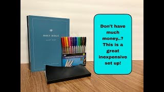 Inexpensive Bible set up  ESV Giant Print Bible Review [upl. by Notlehs]