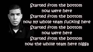 Drake  Started From The Bottom Lyrics HD [upl. by Giulietta]