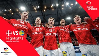 MATCH HIGHLIGHTS  Denmark vs Sweden  EHF EURO 2024 [upl. by Paquito531]