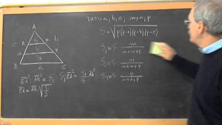 VideoLezione FRAZIONAMENTO TRIANGOLO CON DIVIDENTI PARALLELE AD UN LATO [upl. by Adnahsat]