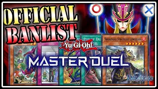 LARGEST Banlist for MASTER DUEL TOP TIER Dead RIP STUN BIG Unlimits [upl. by Aimek]