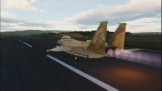 DCS World Open Beta 29 Syria F15E Strike Eagle Base Defense Intercept [upl. by Arytal]