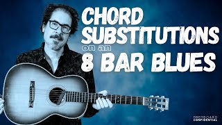 Chord Substitutions On An 8 Bar Blues [upl. by Adlesirg427]