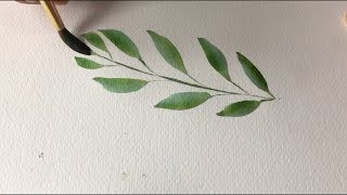 Easy Watercolor Leaves Tutorial for Beginners [upl. by Motteo]