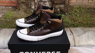 Converse Street Boot Chuck Taylor Leather Mid Dark Chocolate Black 168866C коричневые укороченные [upl. by Asilrahc848]