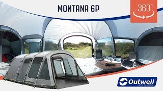 Outwell Montana 6P Tent  360 video 2019 [upl. by Rafaelof]