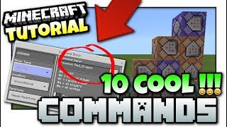 Minecraft  10 COOL COMMANDS  Easy Tutorial  PS4  MCPE  Bedrock  Xbox Java  Windows 10 [upl. by Rimidalb]