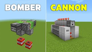 5 EASY TNT Cannons in Minecraft Bedrock Tutorial [upl. by Akit824]