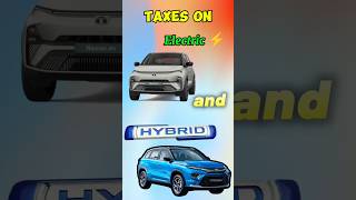 Taxes On Electric amp Hybrid Cars In India taxesoncars cartax electriccars hybridcars shorts [upl. by Aja12]