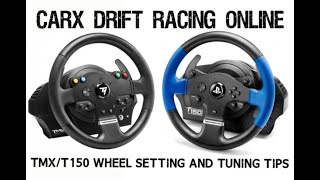 CarX Drift Racing Online Wheel Settings SMOOTHEST Thrustmaster TMX  T150 Settings  Tuning Tips [upl. by Hamrah489]