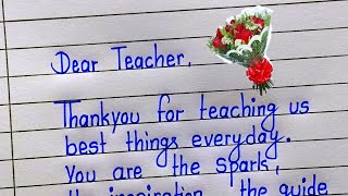 Teachers day Card writing in englishTeachers Day 2024Teachers Day letter in englishTeachers Day [upl. by Ennaerb]