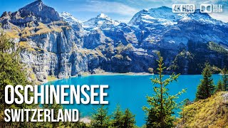 Oeschinensee Spectacular Blue Lake 🇨🇭 Switzerland 4K HDR Walking Tour [upl. by Astred]