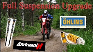 Honda CRF300 Full Suspension Upgrade Day 1 of testing Öhlins rear  Andreani misano evo front [upl. by Burleigh]