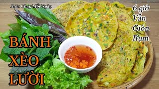 BÁNH XÈO LƯỜI  Cách Pha Bột Bánh Giòn Rụm Của Gia Đình Món Chay Mỗi Ngày 1034 Pancakes [upl. by Henni345]