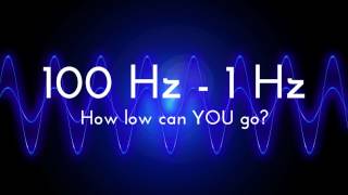 Bass Test  How low can YOU go  100 Hz  1 Hz frequency sweep [upl. by Osterhus111]