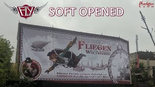 FLY Soft Opened  Prototype Vekoma Flying Coaster at Phantasialand [upl. by Ferrel]