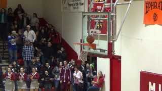 Insane Finish to Regulation HS Basketball Game Ball Stuck on top of Rim [upl. by Valene]