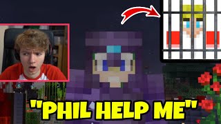 Philza REACTS to Tommyinnit CRY FOR HELP in the Prison DreamSMP [upl. by Clarinda]