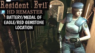 Resident Evil HD BatteryMedal Of EagleRed Gemstone Location [upl. by Scrivenor138]