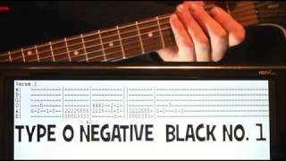 Type O Negative Black No 1 Guitar Chords Lesson amp Tab Tutorial  Tabs Cover [upl. by Linzer]