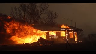 02272024 Canadian TX  5th largest fire in TX history claims multiple homes [upl. by Ahsoet469]