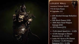 New Necromancer Unique Legendary Shield quotLidless Wallquot [upl. by Janaye]