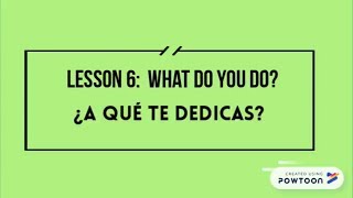 Clase de inglés 6 What do you do Las profesiones en inglés El verbo to be 3 [upl. by Aniryt183]