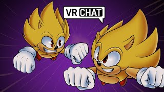 SONIC GETS SUPER SONIC BACK SONIC AND MOVIE SONIC GO SUPER IN VR CHAT [upl. by Beverlee695]