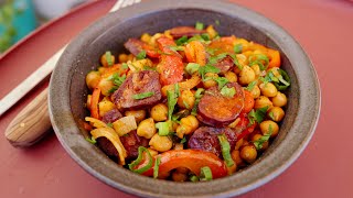 Recette pas chère et complète de pois chiches au chorizo et un ingrédient inattendu [upl. by Pru]