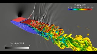 Transonic buffet over airfoil  CFD DDES animation [upl. by Anerol]