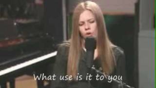 Avril Lavigne Things ill never say acoustic aol session  lyrics [upl. by Johny]