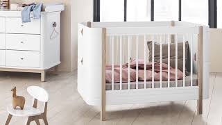 Oliver Furniture Wood Mini Transformable Cot Bed [upl. by Ylrebmi]