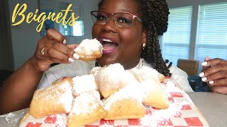 NEW ORLEANSSTYLE BEIGNETS RECIPE  EATING Asmr 실제 요리 소리 [upl. by Kyla]