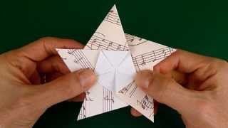 Folding a 5 Pointed Origami Star [upl. by Alyn]