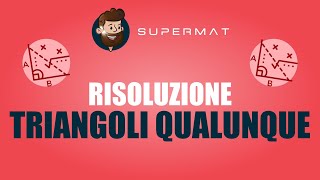 Trigonometria  Risoluzione dei Triangoli Qualunque Esercizi Svolti [upl. by Lexy]