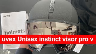 uvex Unisex instinct visor pro v Skihelm Skihelm mit Variomatic Schreibentechnologie  Unboxing [upl. by Cannice]