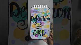 easiest leaflet for presentation😍 leaflet craft project [upl. by Ainnos]