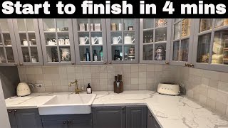 Complete kitchen install in 4 minutes [upl. by Eralcyram530]