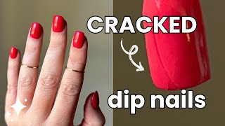 How To prevent Dip Powder Nails From CRACKING And CHIPPING [upl. by Airekal]