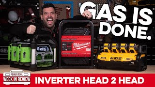 NO MORE Gas Generators MEGA Inverter Head 2 Head Milwaukee MX FUEL CarryOn vs EGO Nexus vs DeWALT [upl. by Salem]