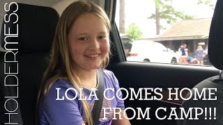 Lola Comes Home From Camp  The Holderness Family [upl. by Christi712]