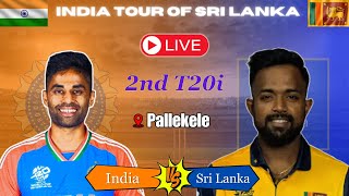 🔴LIVE  2nd T20 INDIA vs SRI LANKA 🔴 India Tour of Sri Lanka icc bcci cricket india srilanka [upl. by Clyte]