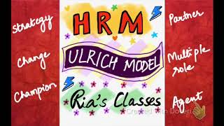 Human Resource Management ULRICH MODEL [upl. by Sungam]